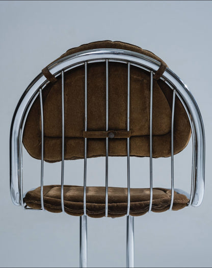 CHAISE EN VELOURS, GASTONE RINALDI, 1970s