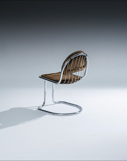 PAIRE DE CHAISES EN VELOURS, GASTONE RINALDI, 1970s