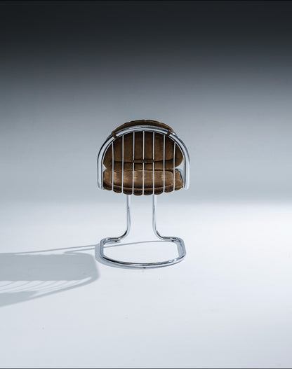 PAIRE DE CHAISES EN VELOURS, GASTONE RINALDI, 1970s