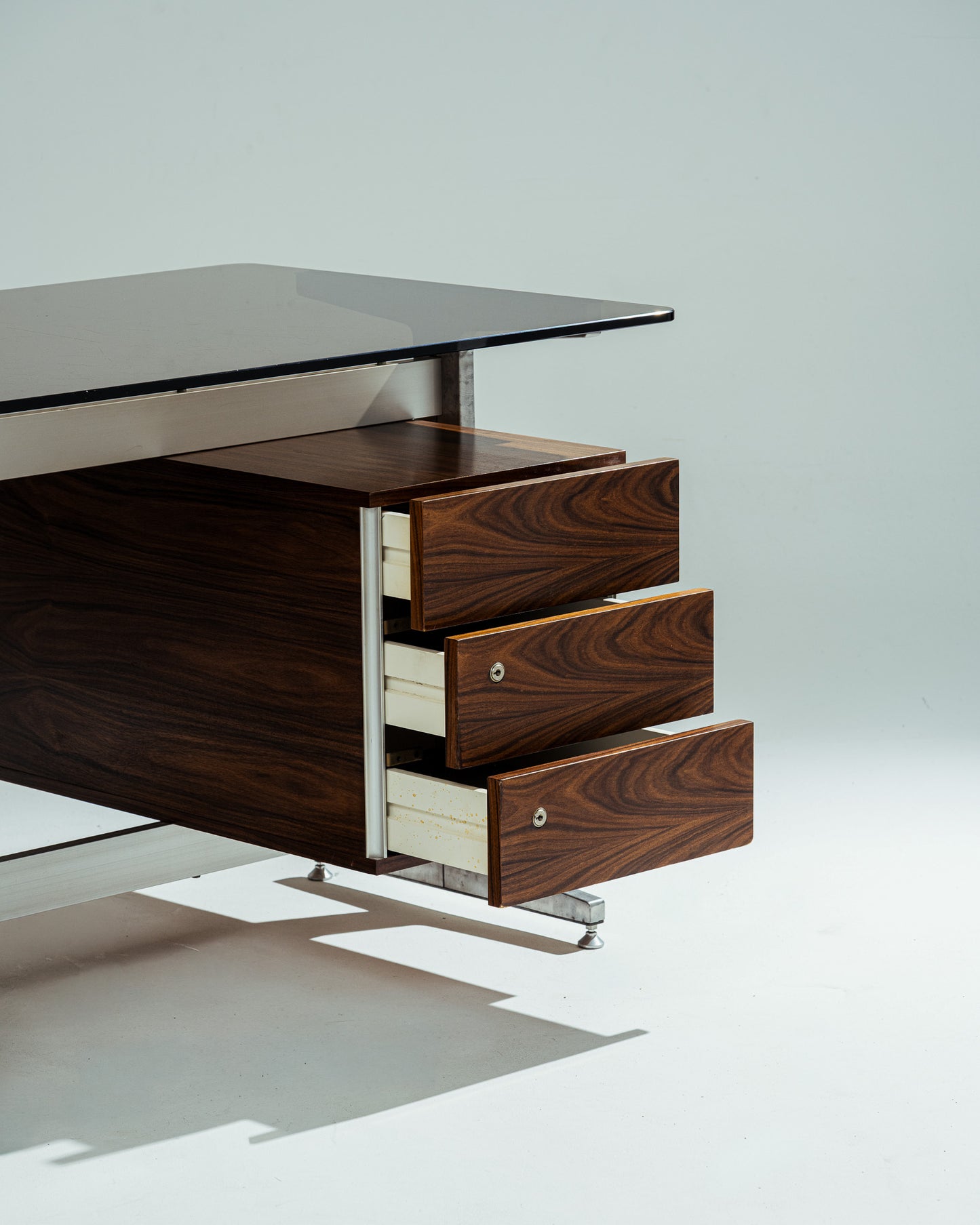 BUREAU EN PALISSANDRE, ÉTIENNE FERMIGIER, 1970s