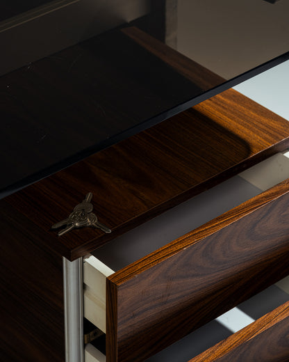 BUREAU EN PALISSANDRE, ÉTIENNE FERMIGIER, 1970s