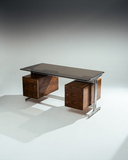 BUREAU EN PALISSANDRE, ÉTIENNE FERMIGIER, 1970s