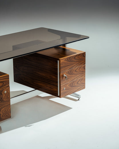 BUREAU EN PALISSANDRE, ÉTIENNE FERMIGIER, 1970s