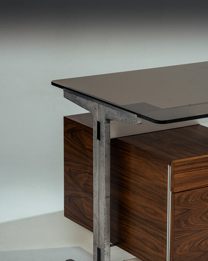 BUREAU EN PALISSANDRE, ÉTIENNE FERMIGIER, 1970s