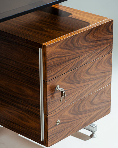 BUREAU EN PALISSANDRE, ÉTIENNE FERMIGIER, 1970s