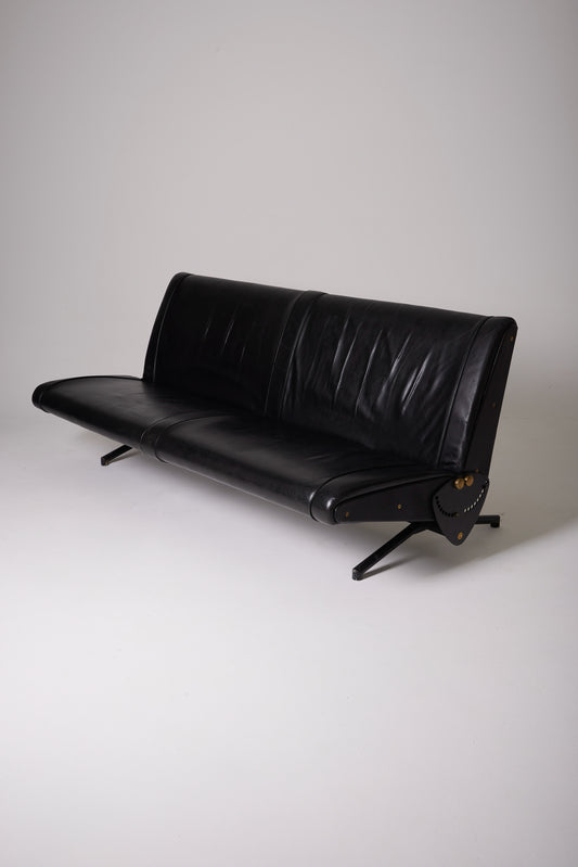 Canapé en cuir D70 par Osvaldo Borsani