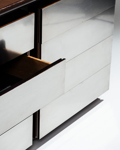 BRUSHED STEEL ENFILADE, ACERBIS, 1970s