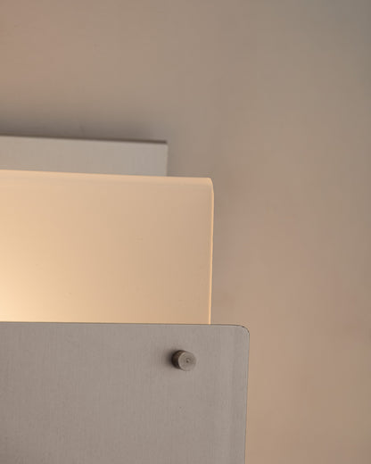PLEXIGLASS AND METAL SCONCE, 1970s
