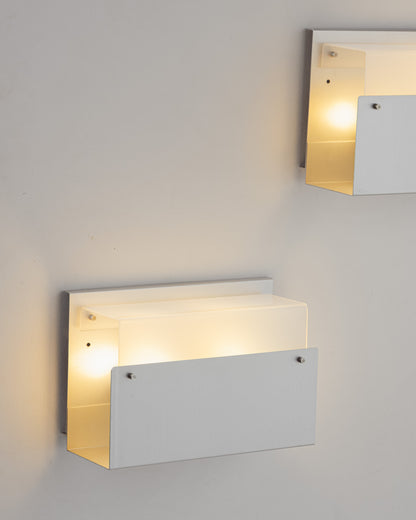 PLEXIGLASS AND METAL SCONCE, 1970s