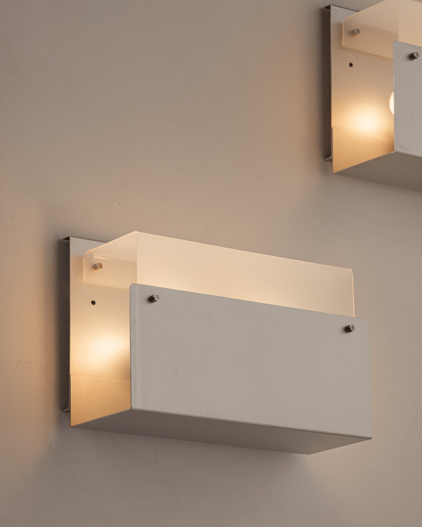 PLEXIGLASS AND METAL SCONCE, 1970s
