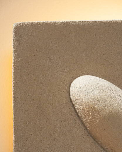PAIR OF SCULPTURAL CHAMOTTE CLAY SCONCES