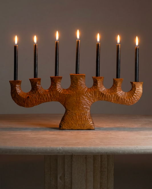 WOODEN CANDLE HOLDER L