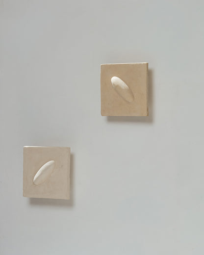 PAIR OF SCULPTURAL CHAMOTTE CLAY SCONCES