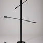 MICHEL SÉNÉ BLACK METAL FLOOR LAMP, 1970s