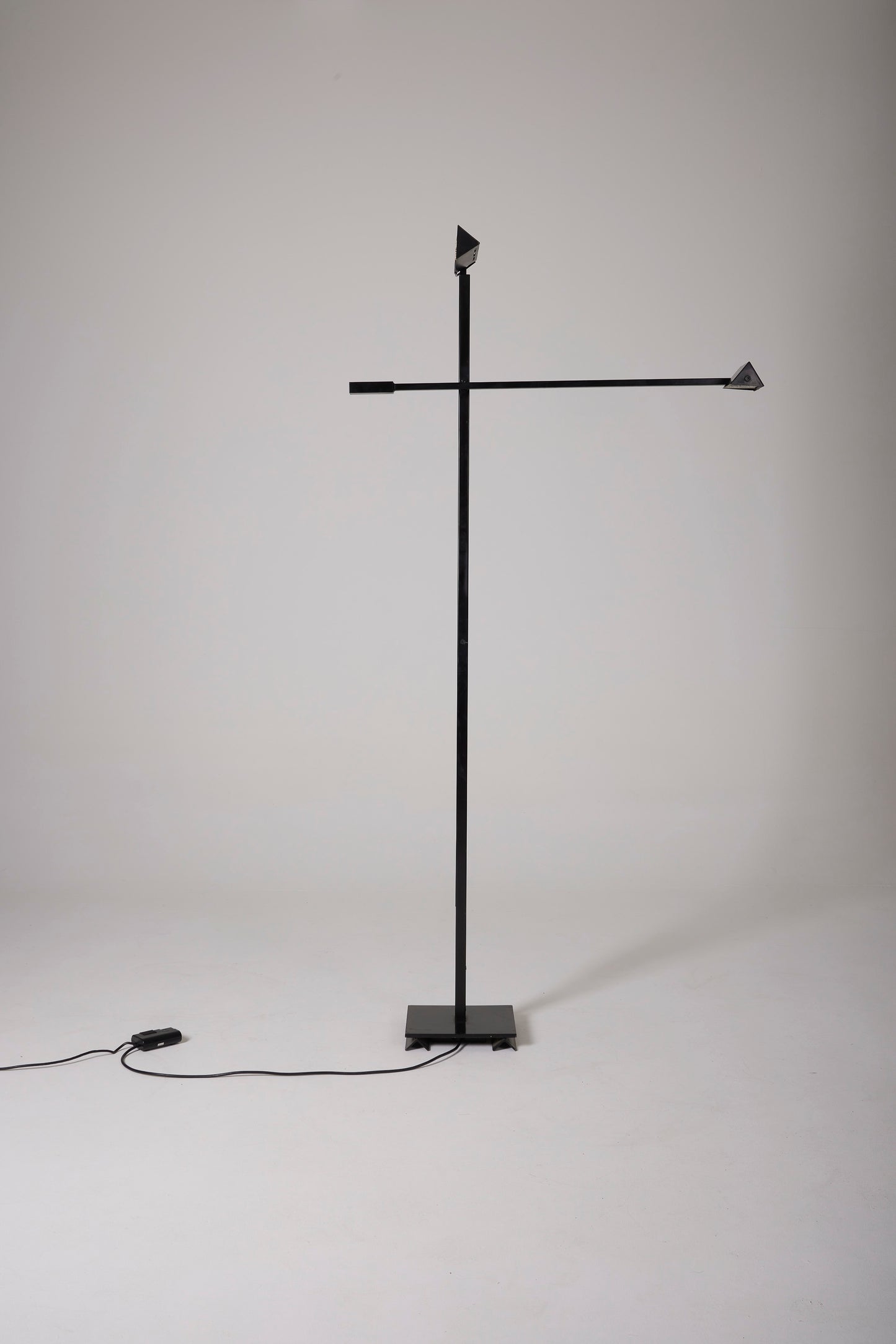 MICHEL SÉNÉ BLACK METAL FLOOR LAMP, 1970s