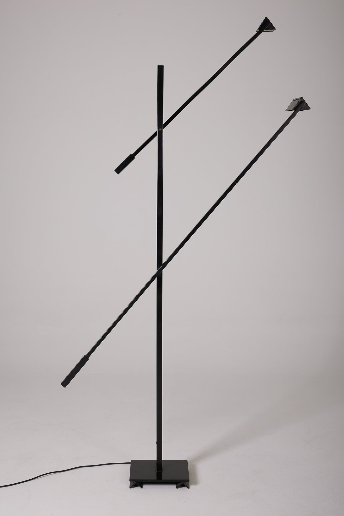 MICHEL SÉNÉ BLACK METAL FLOOR LAMP, 1970s