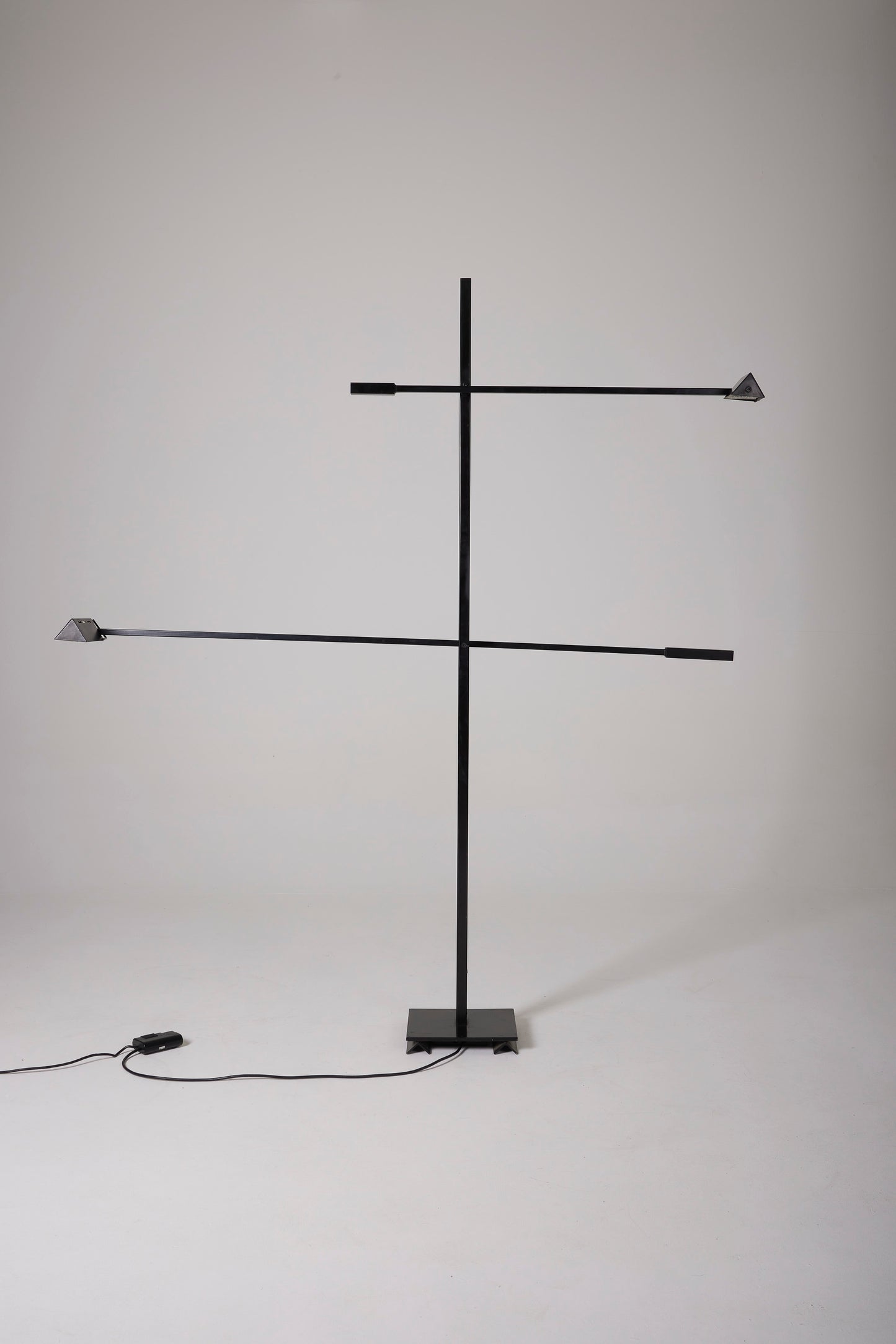 MICHEL SÉNÉ BLACK METAL FLOOR LAMP, 1970s