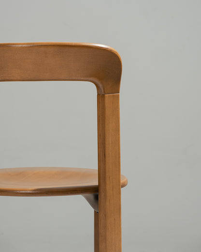 SET OF 4 SOLID BEECH CHAIRS, BRUNO REY, DIETIKER, 1980s