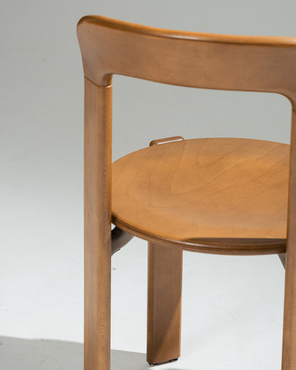 SET OF 6 SOLID BEECH CHAIRS, BRUNO REY, DIETIKER, 1980s