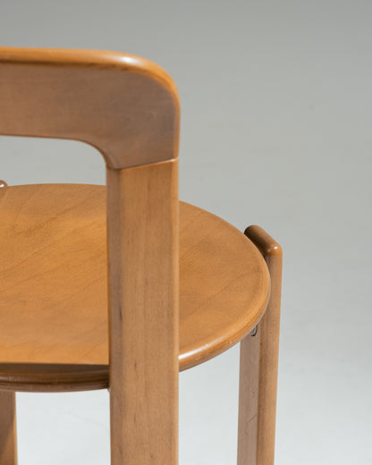 SET OF 8 SOLID BEECH CHAIRS, BRUNO REY, DIETIKER, 1980s