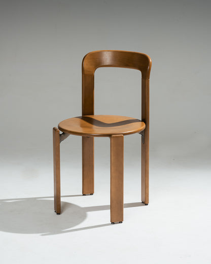 SET OF 6 SOLID BEECH CHAIRS, BRUNO REY, DIETIKER, 1980s
