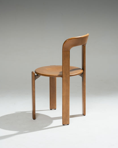 SET OF 6 SOLID BEECH CHAIRS, BRUNO REY, DIETIKER, 1980s