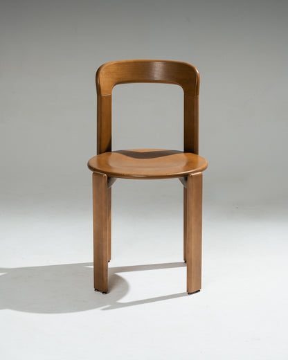 PAIR OF SOLID BEECH CHAIRS, BRUNO REY, DIETIKER, 1980s