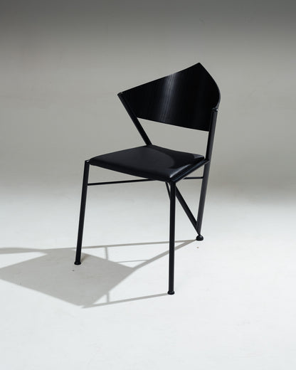 SET OF 4 POSTMODERN 'D-TEC' CHAIRS, VICTORY, 1980s