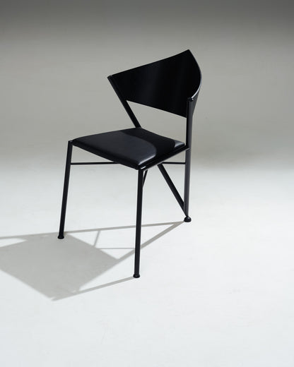 SET OF 4 POSTMODERN 'D-TEC' CHAIRS, VICTORY, 1980s