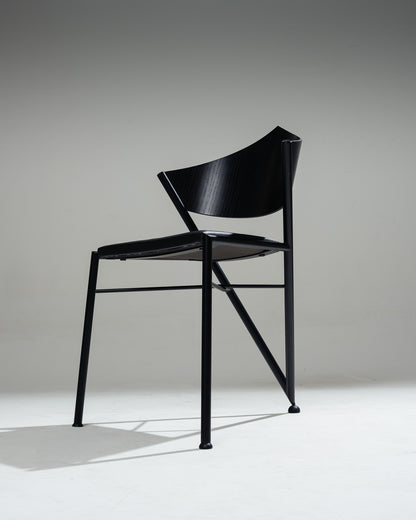 SET OF 4 POSTMODERN 'D-TEC' CHAIRS, VICTORY, 1980s