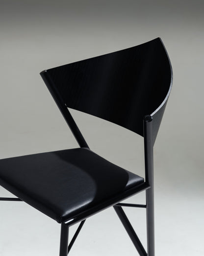 SET OF 4 POSTMODERN 'D-TEC' CHAIRS, VICTORY, 1980s