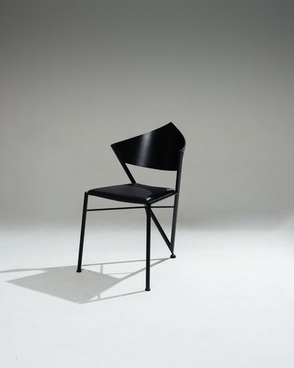 SET OF 4 POSTMODERN 'D-TEC' CHAIRS, VICTORY, 1980s