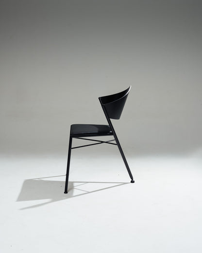 SET OF 4 POSTMODERN 'D-TEC' CHAIRS, VICTORY, 1980s