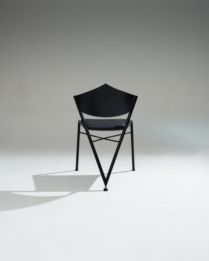 SET OF 4 POSTMODERN 'D-TEC' CHAIRS, VICTORY, 1980s