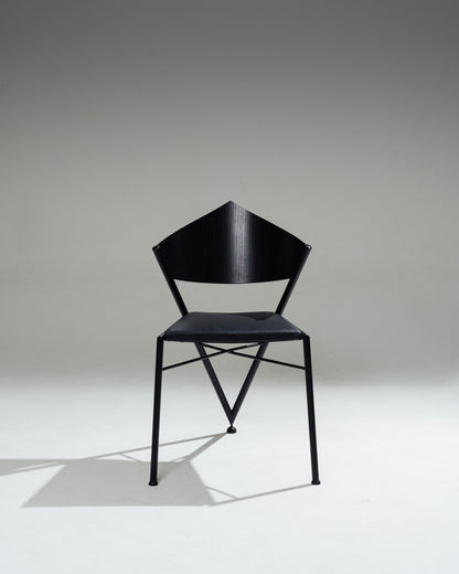 SET OF 4 POSTMODERN 'D-TEC' CHAIRS, VICTORY, 1980s