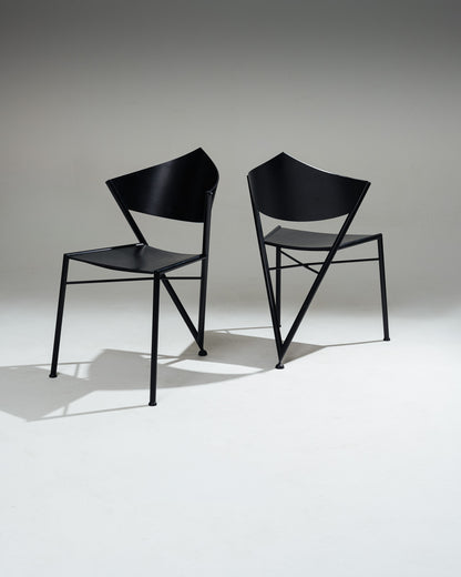 'D-TEC' POSTMODERN METAL CHAIR, VICTORY, 1980s