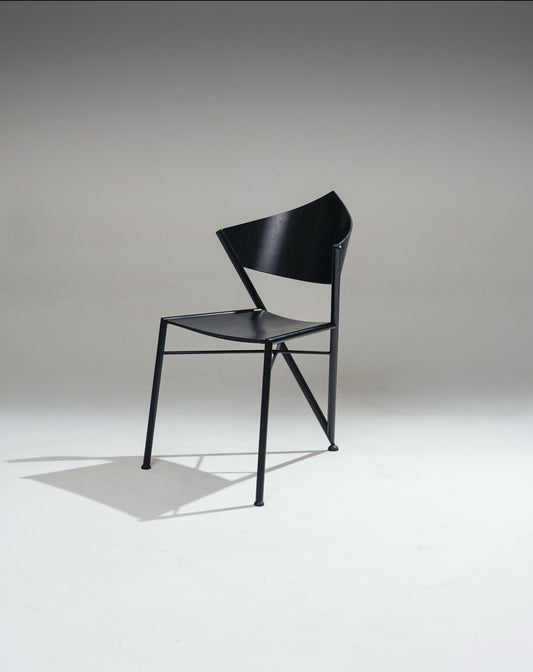 CHAISE 'D-TEC' STRUCTURE MÉTALLIQUE POSTMODERNE, VICTORY, 1980s