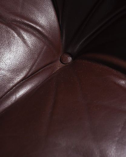 '925' LEATHER AND WOOD ARMCHAIR, ARNE NORELL, COJA CULEMBORG, 1960s