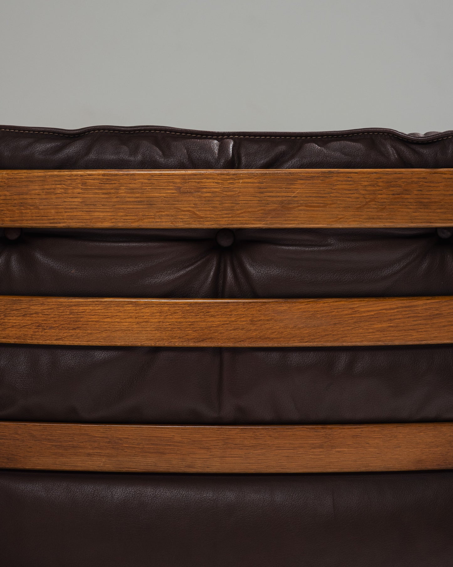 '925' LEATHER AND WOOD ARMCHAIR, ARNE NORELL, COJA CULEMBORG, 1960s