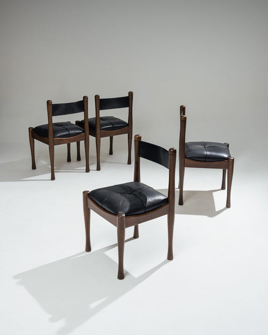 SET OF 4 '620' CHAIRS, SILVIO COPPOLA, BERNINI, 1960s
