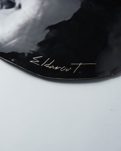 BLACK CERAMIC PLATE, ELDAROV.T