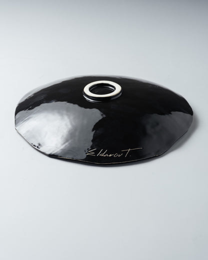BLACK CERAMIC PLATE, ELDAROV.T