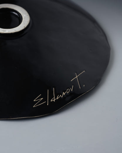 BLACK CERAMIC PLATE, ELDAROV.T