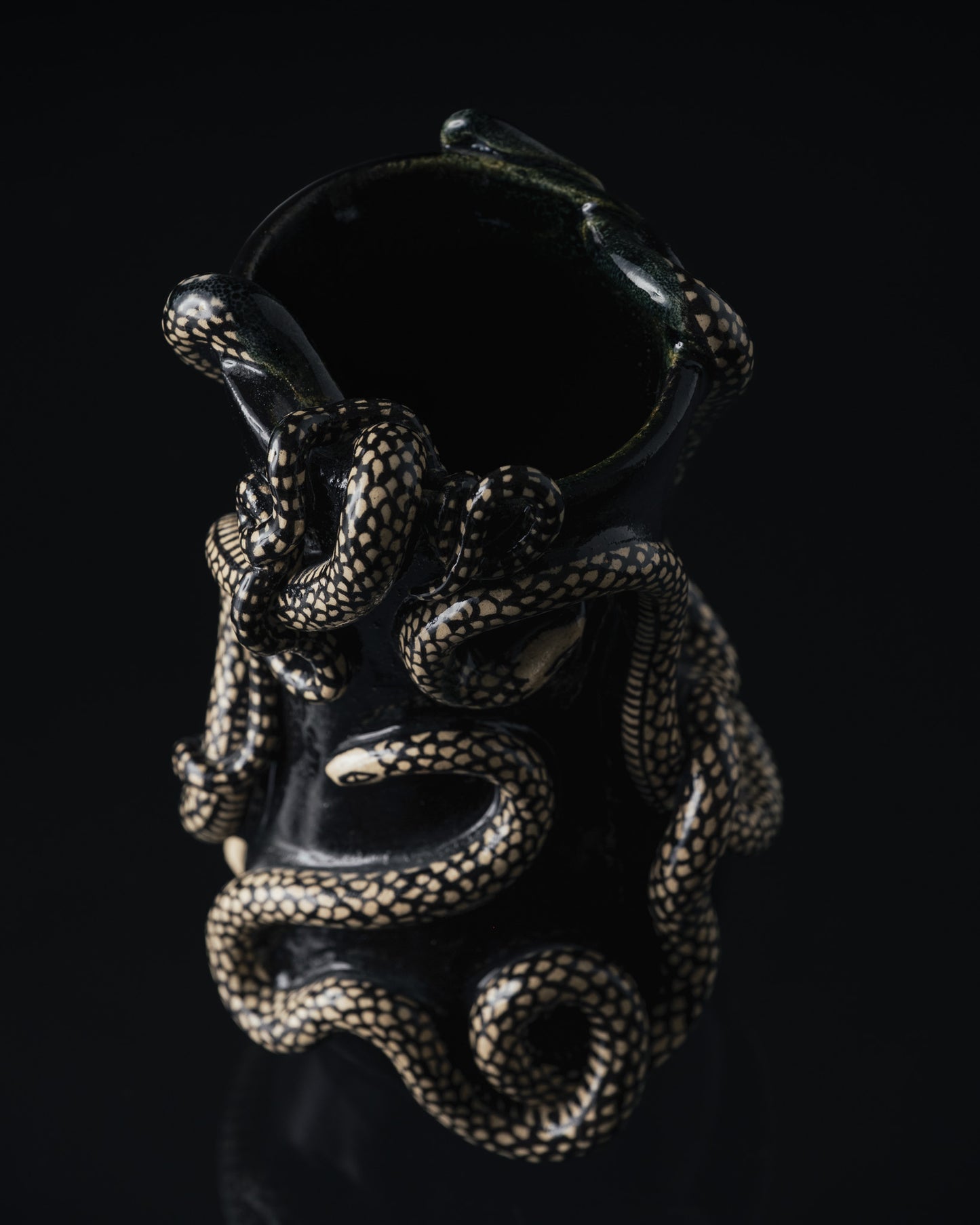 VASE NOIR 'THRIVING IN DARKNESS'