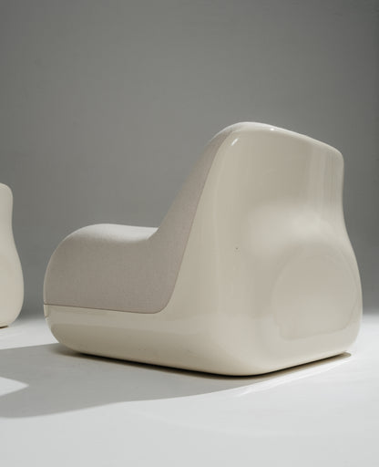 PAIRE DE FAUTEUILS 'JUMBO', ROSSELLI, SAPORITI, 1970s