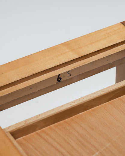 PAIRE DE TABLES DE CHEVET EN MARBRE ET BOIS, 1980s