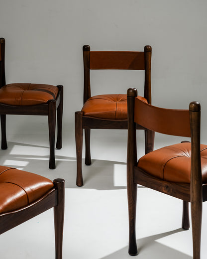 SET OF 4 '620' CHAIRS, SILVIO COPPOLA, BERNINI, 1960s