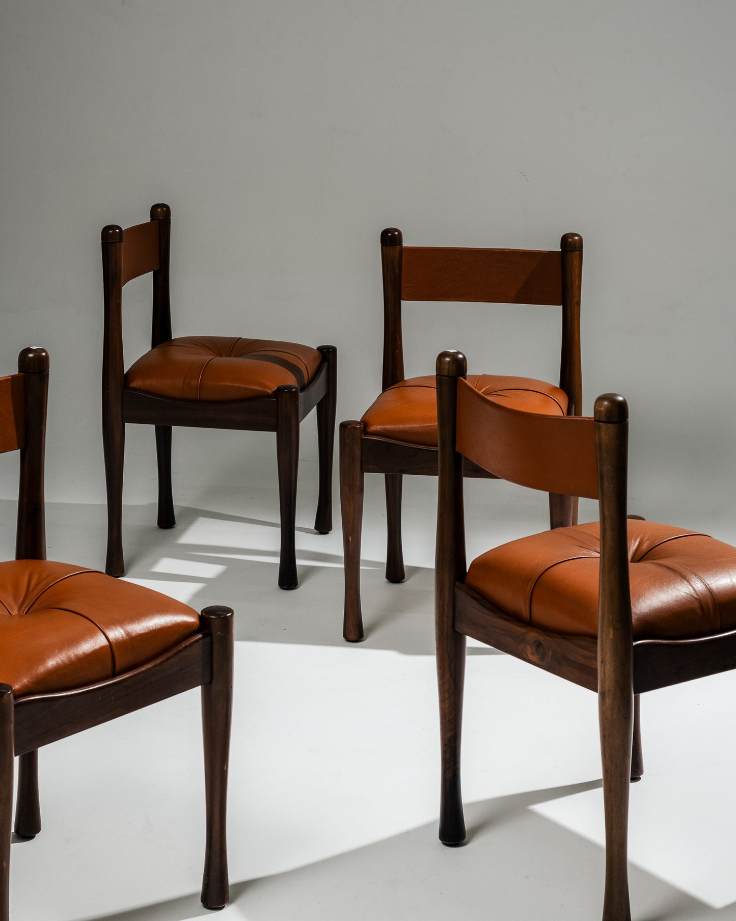 SET OF 4 '620' CHAIRS, SILVIO COPPOLA, BERNINI, 1960s