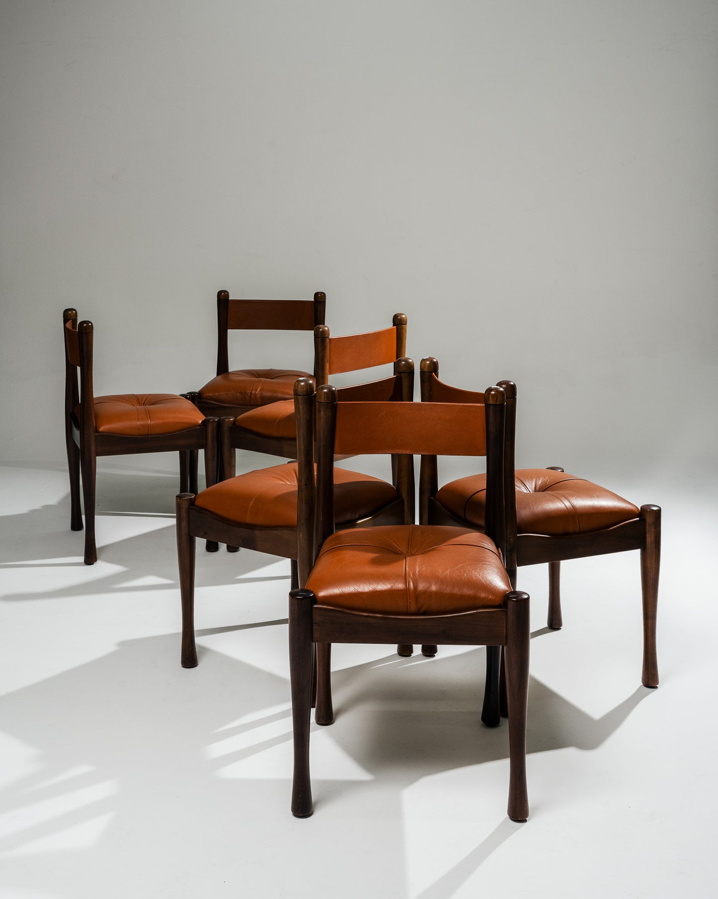 SET OF 6 '620' CHAIRS, SILVIO COPPOLA, BERNINI, 1960s