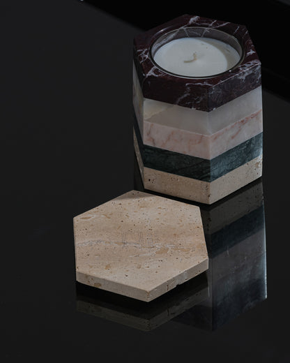 MARBLE, ONYX AND TRAVERTINE SCENTED CANDLE